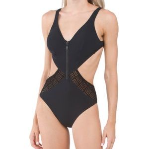 Gottex Black Cut-Out One Piece Swimsuit